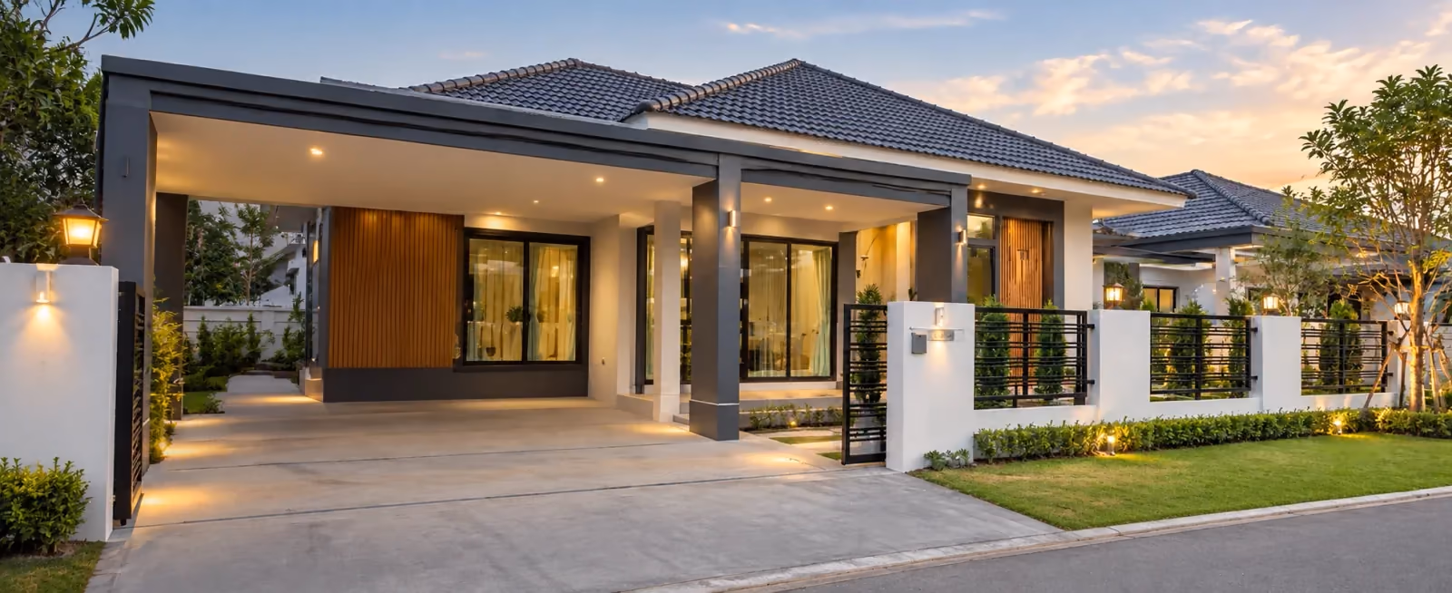บ้านสมัยใหม่พร้อมพื้นที่จอดรถ ผลงาน SAVEONE Construction